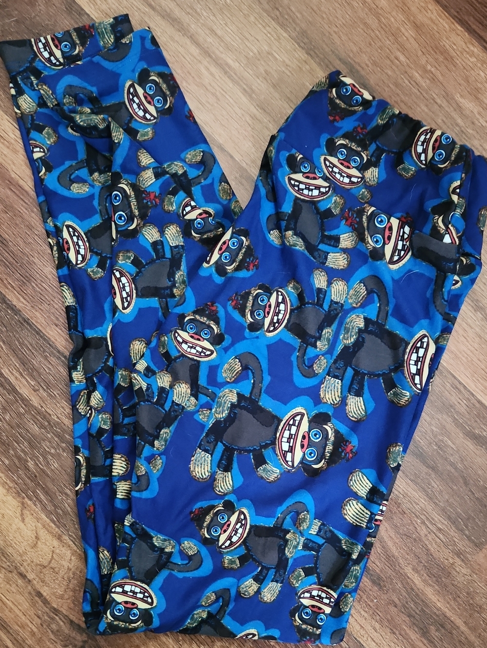*Rare* Lularoe One Size Sock Monkey Leggings Dicontinued Brand New